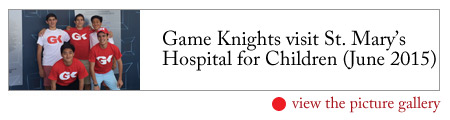 Game Knights visit St.Mary's Hospital for Children (June2015)