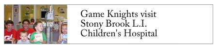 Game Knights visit Stony Brook L.I. Children's Hospital